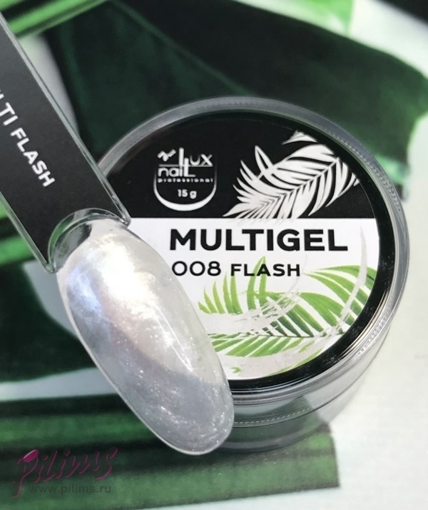 MULTIGEL LUXNAIL гипоаллергенный #008flash белый перламутр